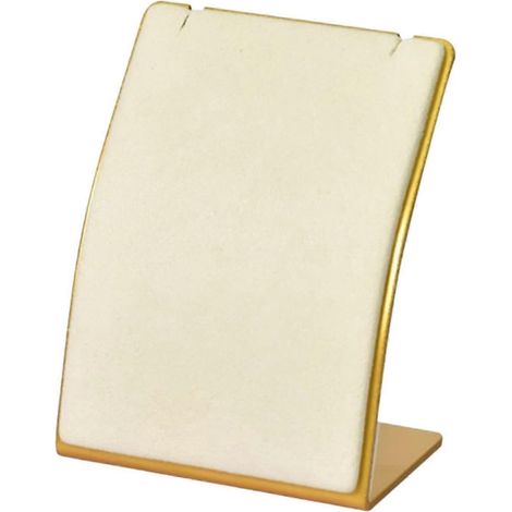 Schmuckständer, Schmuckhalter, einfacher Schmuckorganizer aus Mikrofaser, Schmuckpräsentationsbrett für Wohnungs- und Schmuckgeschäfte-Beige (1/5)