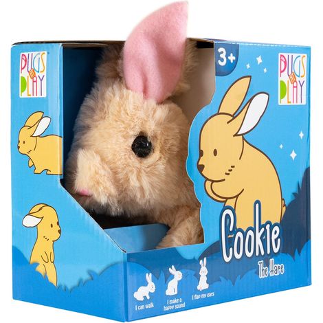 Juguete de conejo saltarín de galletas para carlinos, tiempo de juego interactivo