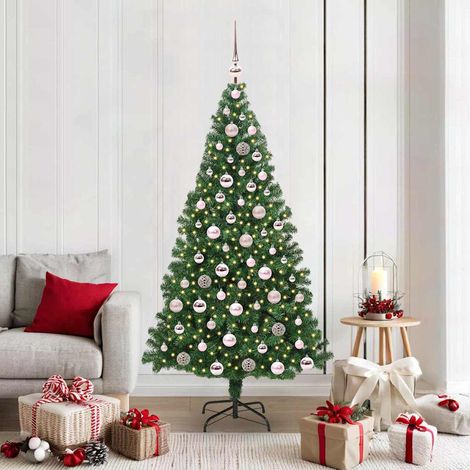 Künstlicher Weihnachtsbaum mit 300 LEDs mit Ständer Grün 180 cm