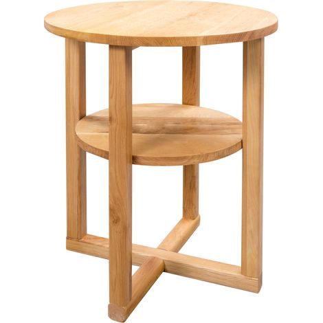 Maison Exclusive - Beistelltisch 40×50 cm Massivholz Eiche (1/5)