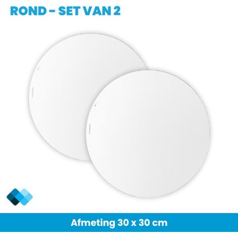 Miroirs adhésifs ronds 30 cm – Lot de 2 – Miroir adhésif rond – Autocollant – Acrylique – Sans perçage (1/5)