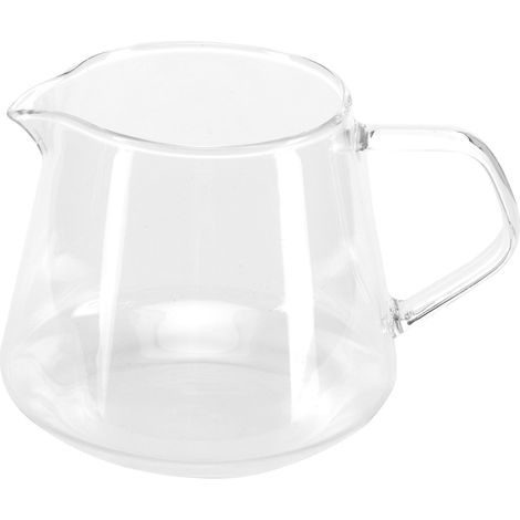 Tasse transparente en verre borosilicate haute densité, idéale pour partager un café ou un thé (650 ml), anti-brûlure. (1/5)