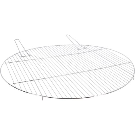 Grille de barbecue ronde en acier inoxydable – D 82,5 cm avec poignées rabattables – Pour braséros de 80 cm – Fancy Flames