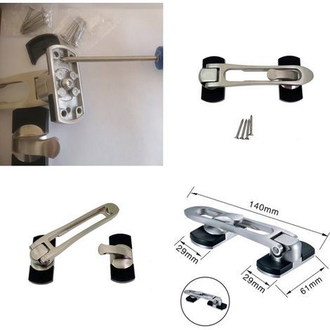 Reparador de huecos - Hebilla de seguridad para puertas - Candado de cadena antirrobo - Tope de puerta (1/5)