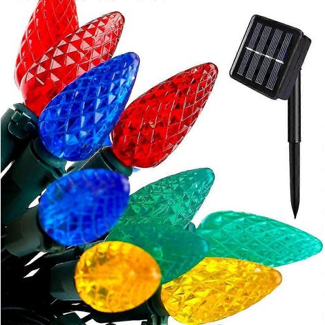 Guirnalda de luces solares, guirnalda decorativa de Halloween, 50 LED, 5 metros (16,4 pies) de luces de cuento de hadas (1/5)