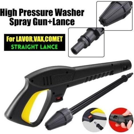Pistolet à eau lavage haute pression pour LAVOR/VAX/COMET - noir + jaune - max 120 bar (1/4)