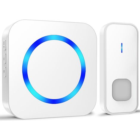 sonnette extérieure sans fil étanche -Bleu et blancdirigévoyants -Kit maison intelligente pratique (1/5)