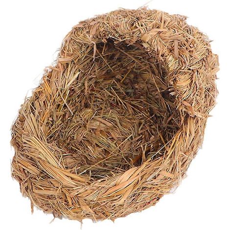 1 nid décoratif en paille tressée pour chat (jaune clair) (1/5)