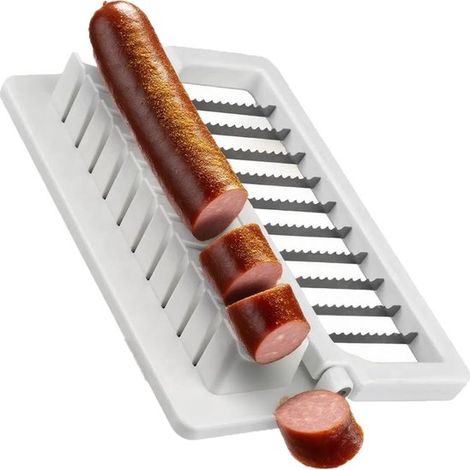 Niedliches Wurstschneidewerkzeug für Hotdogs, sicher, leicht zu reinigen, zum Schneiden von Bananen, Hotdogs, Würstchen und Schinken (1/5)