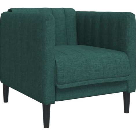 vidaXL Sessel dunkelgrün Stoff