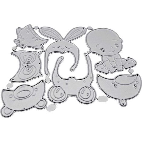 Matrices de découpe en métal pour bébé, pochoir, scrapbooking, carte en papier, moule, gaufrage, décoration artisanale (1/5)