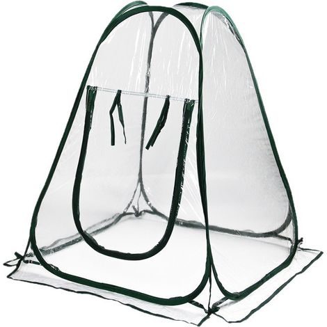 CCYKXA  Mini Serre de Jardin Pop-up en PVC Transparent pour Hivernage Plante Exterieur en Pot, Fleurs - 70 x 70 x 80 cm