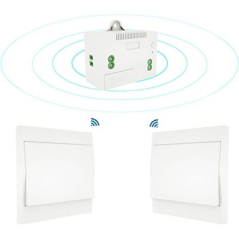110-220V Interrupteur d'éclairage sans Fil et kit de récepteur Interrupteur Auto-alimenté Luminaire d'éclairage à télécommande