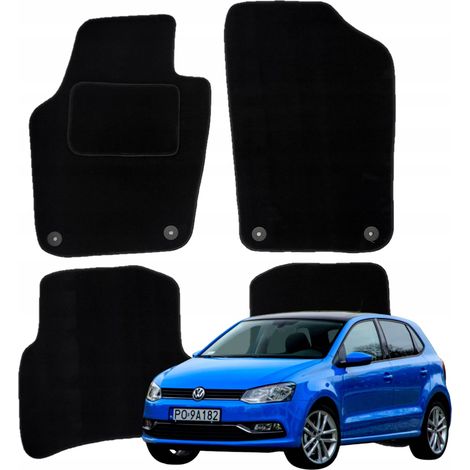 Velours-Fußmatten für Volkswagen Polo V (2009–2017), Scheibenwischer für Auto B