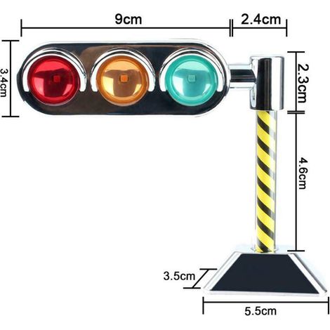Feu de signalisation pour stationnement de voiture, capteur d'aide au parking, guide lumineux de trafic, décoration intérieure de véhicule, stop LED pour garage (1/5)