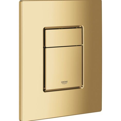 Grohe – Plaque de commande WC Skate Cosmopolitan – Finition Cool Sunrise – Dimensions 156 x 197 mm – Système à double touche – Installation horizontale/verticale-Chrom (1/4)