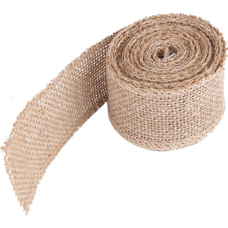Rouleau de toile de jute décorative pour la confection de décorations de Noël (largeur : 5 cm) (1/5)