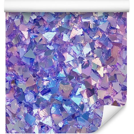 Papier peint à paillettes irisées violettes et bleues pour le salon et la chambre 50x1000 cm (1/5)