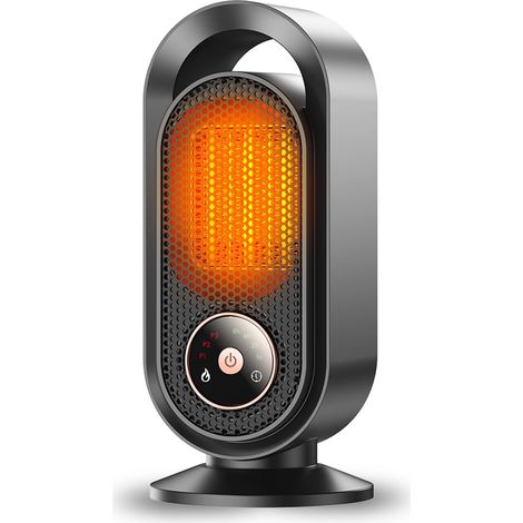 Chauffage d'appoint Electrique, Chauffage Ceramique Soufflant Portable Economique 1500W PTC Chauffe Rapide avec Thermostat et Minuterie,Protection Surchauffe et Anti-basculement pour Chambre Bureau (1/5)