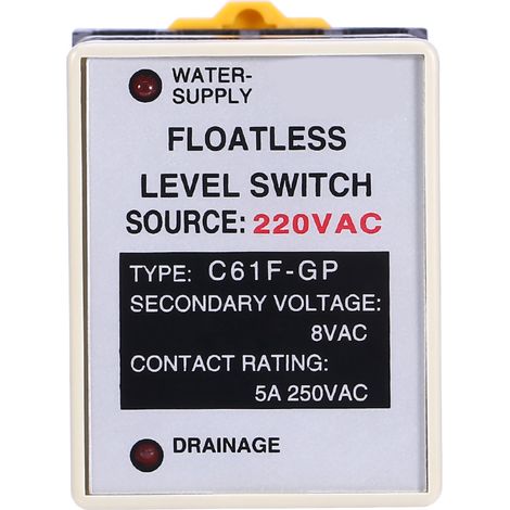 C61F-GP AC220V 50/60HZ Contrôleur de Niveau à Flotteur Sans Flotteur avec Socle (1/5)