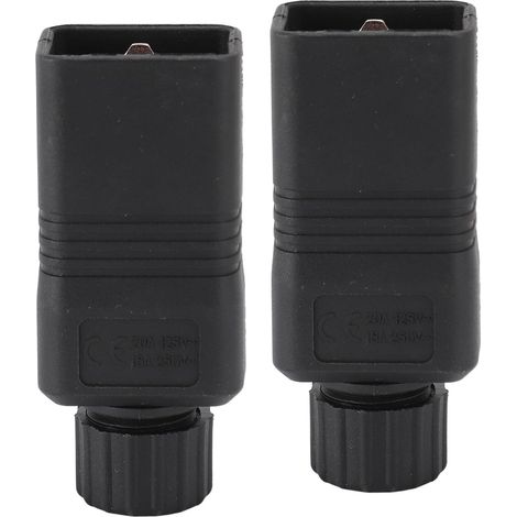 Adaptateur de Prise de Courant IEC320 C20, Connecteur de Prise, Bricolage, Rechargeable, 16a, 250V, Ignifuge, PVC, Cuivre, PDU, d'alimentation pour Serveur, 2 Pièces (1/5)