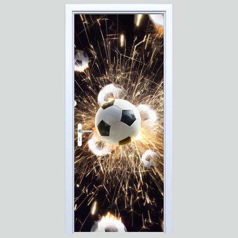 Adhesivo de tela para puerta con gráficos de fútbol 467PD