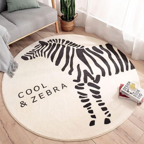 [JAMAIS UTILISÉ]Tapis enfant, rond, lavable pour la chambre de bébé, petite chambre d'enfant, salon, chambre, 100 cm (1/5)