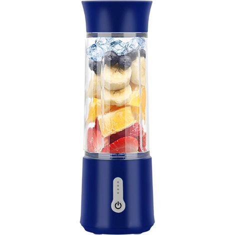 Extracteur de jus (bleu foncé), extracteur de jus électrique pour fruits et légumes, mini extracteur de jus pour usage domestique (1/2)