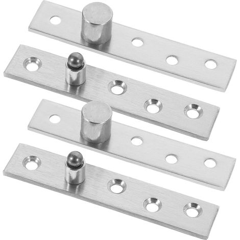 Cerniere girevoli per porte – Ferramenta in acciaio inox argento (set da 2) – Adatte per porte in legno, facili da installare, robuste e durevoli. (1/5)