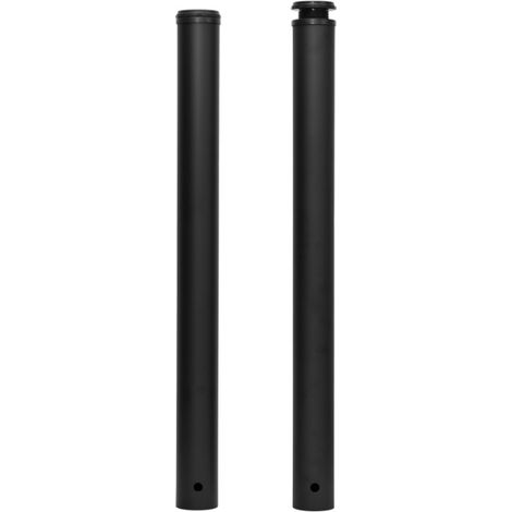 Stützfuß - schwarz-seidenmatt, Ø 60 mm x 1100 mm, höhenverstellbar