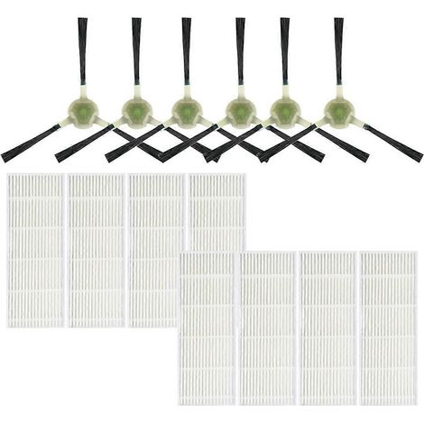 Lot de 14 brosses latérales avec filtre HEPA pour aspirateur robot (1/5)