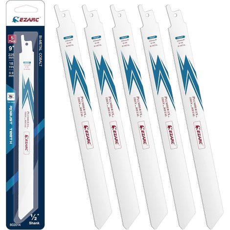 EZARC Säbelsägeblätter Bi-Metall 225mm 18TPI dünn-medium (5 (1/5)