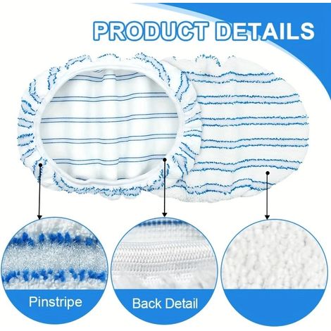 Mocio piatto in microfibra compatibile con Vileda OCedar, doppio uso, pulizia a secco e a umido, accessorio di facile sostituzione (1/5)