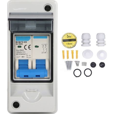 PV DC Disjoncteur 32A 6KA IP65 tanche DC Isolateur Commutateur Solaire Disconnect Switch 1000V (1/5)