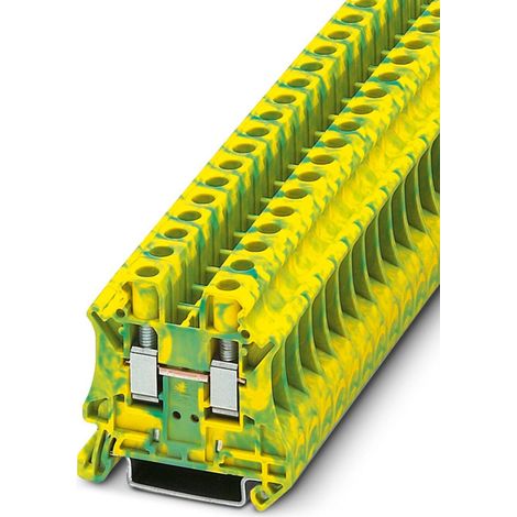 Bloc de jonction de traversée Phoenix Contact UT 6-PE, 0.2 10mm², A visser, Vert/Jaune ( Prix pour Paquet de 10 ) (1/2)