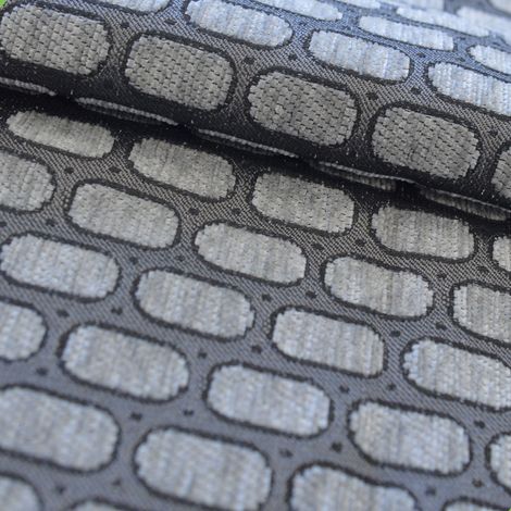 Tissu jacquard pour l'ameublement Gris clair 145 cm