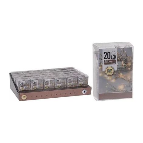 GUIRNALDA 20 LED BATERIA CALIDO