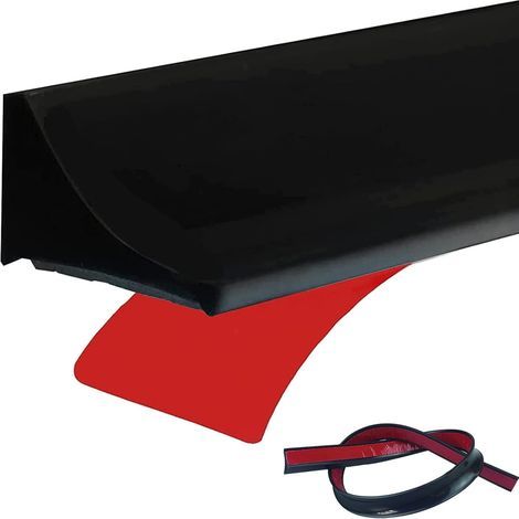 Fixation de porte et paroi de douche, Joint Porte Etanche Pour Sol De Salle De Bain - 2m Noir-RAPANDA (1/5)