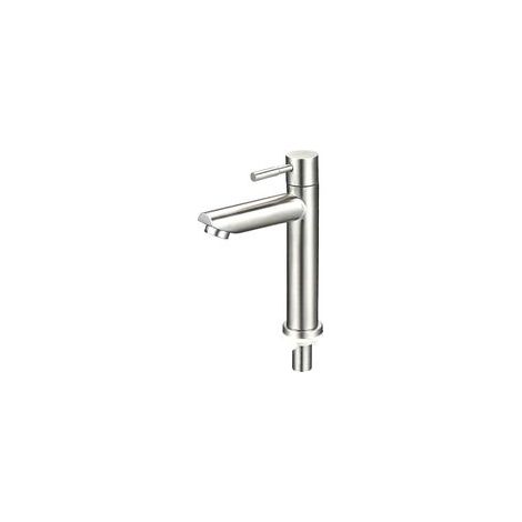 Robinet moderne pour lavabo de salle de bain, robinet monocommande carré avec bec haut de 150 mm, finition chromée brillante (1/3)
