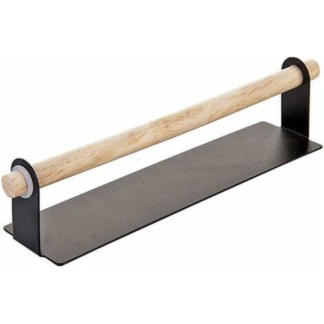 Étagère murale autocollante pour essuie-tout, porte-serviettes en papier non perant, convient aux porte-serviettes dans les cuisines, les douches, les salles de bain et les balcons-Noir (1/5)