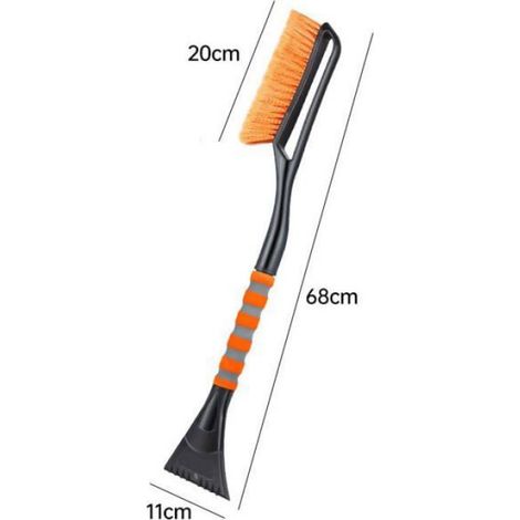 27 Pouces Grattoir Pare Brise Voiture et Brosse à Neige, Outil de Déneigement avec Poignée Ergonomique en Mousse pour Voiture, SUV, (1/4)