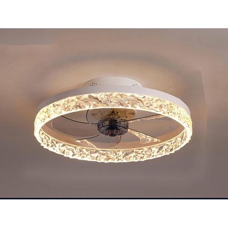 Ventilateur de plafond avec lumière et télécommande , luminosité réglable en 3 couleurs , température de couleur 3000-6500K , 60W , silencieux , 6 vitesses réglables , ventilateur de plafond chi (1/5)