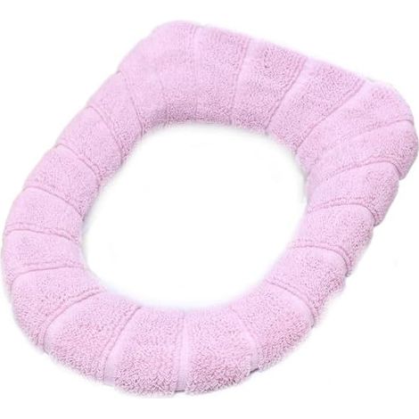 Couvre-Abattant De Toilette - Lavable En Machine - Élastique Et Épais - Convient Aux WC Ronds Et Ovales - 1 Pièce (1/5)