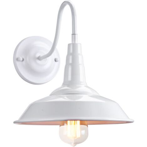 royaluxe- Applique Murale Rétro D'Intérieur Lampe Murale Antique Applique Murale En Fer Et Métal, Blanc Pour Café Bureau