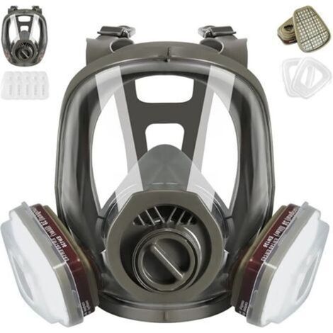 Masque Respiratoire Réutilisable avec Filtre, 6800 Masque a Gaz de Protection Respiratoire, Masque Anti Poussiere pour Peinture, Soudage, Vapeurs Organiques, Resine Epoxy, Poncage (1/5)