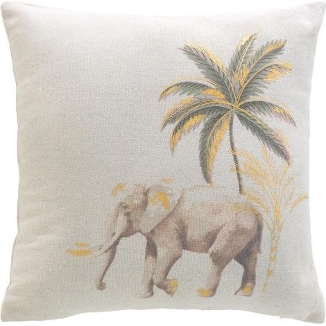 Coussin Déhoussable Compressé 45x45 cm Polycoton Imprimé Métallisé - WILLO (1/4)