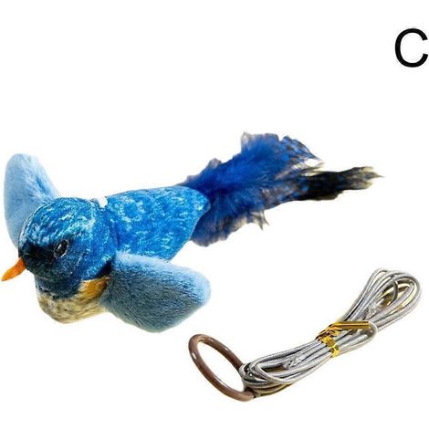 Oiseau interactif qui gazouille et bat des ailes pour chat, jouet pour animaux de compagnie pour l'exercice