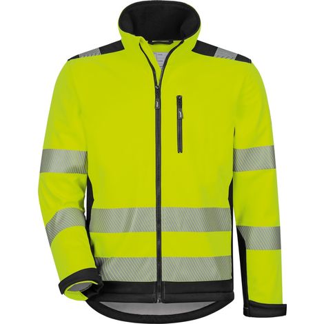 Elysee Warnschutz-Softshelljacke Ryan 22745 Gr. 3XL leuchtgelb/schwarz