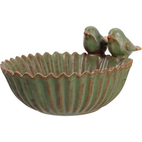ciotola in ceramica per mangiatoia per uccelli, multifunzionale per piante grasse e fiori, resistente alle intemperie, ideale per giardini e balconi. (1/5)