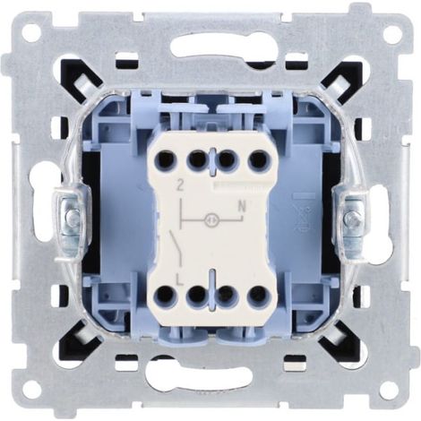 Simon 54 Einpoliger Schalter mit LED-Anzeige (Modul) 10AX 250V Schnellverbinder, matt schwarz DW1ZL.01/49
